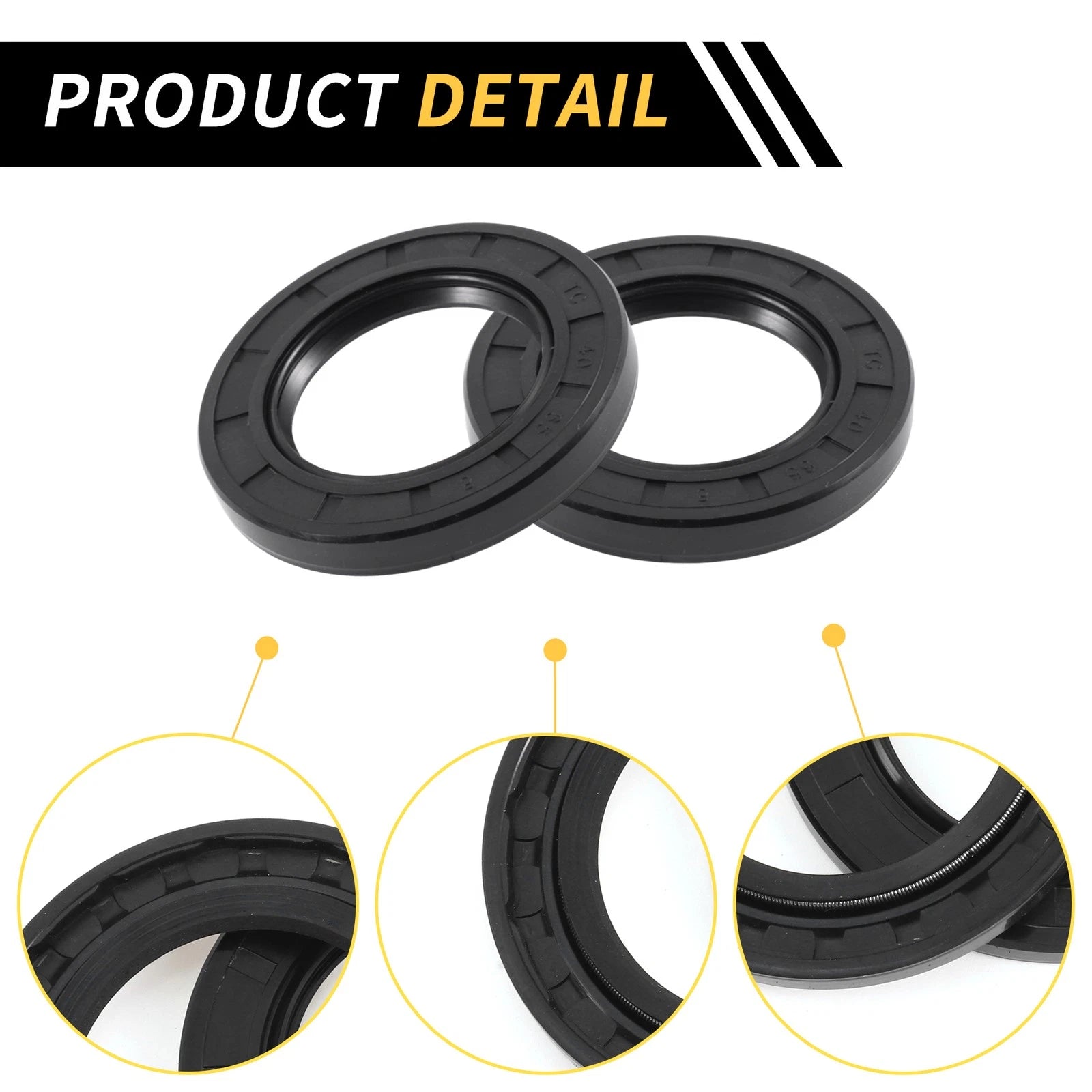 Set of 5 Oil Seal Rotary Shaft Seal NBR Rubber 40x65x8mm