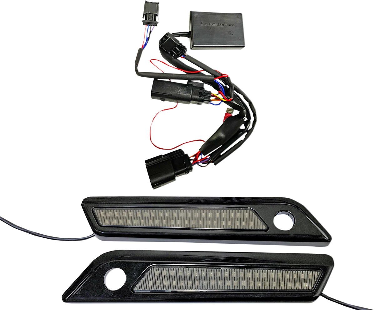 Latch Light for Custom Dynamics Saddlebag (Dual Color, Smoke, Black)