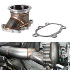 Turbo Downpipe Adapter for GT25 GT28 T25 T28 5 Bolt Flange to 2.5" V Band