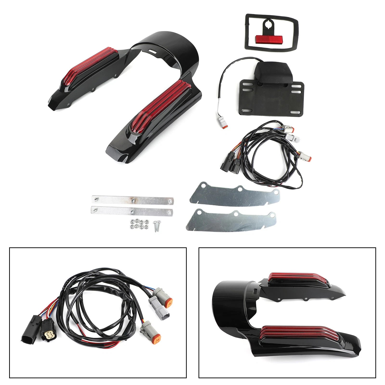 Rear Fender LED Light for Harley Touring Road King FLHR, Street Glide FLHX