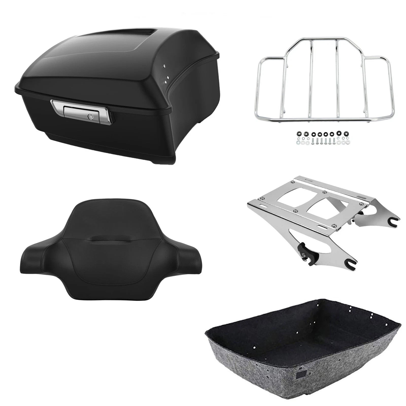 Matte Black Luggage Rack for Harley Touring (2014–2026)