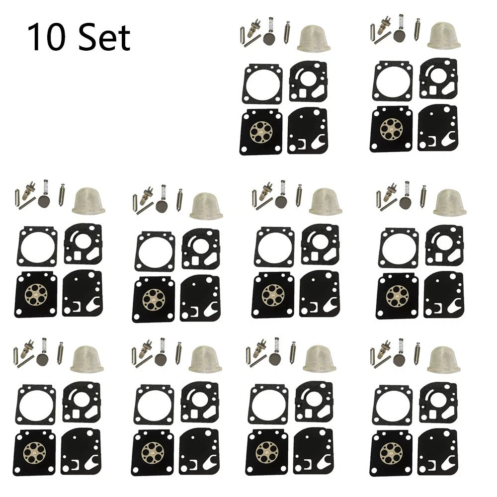 Set of 10 Carburetor Rebuild Kits for Zama C1U-W18 C1U-W18A C1U-W24