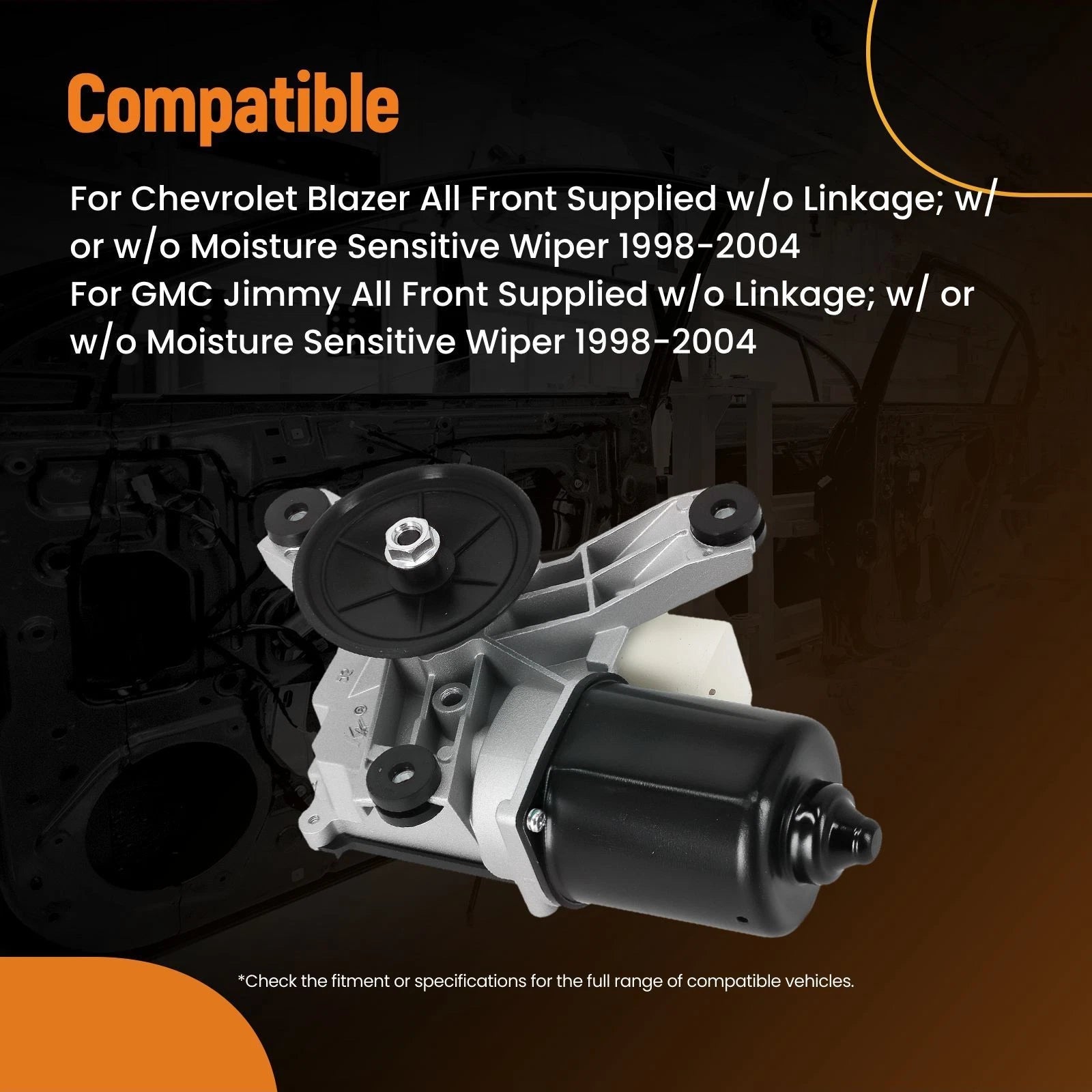 Front Windshield Wiper Motor for Chevrolet S10/Blazer GMC Jimmy (1998–2004) 851030