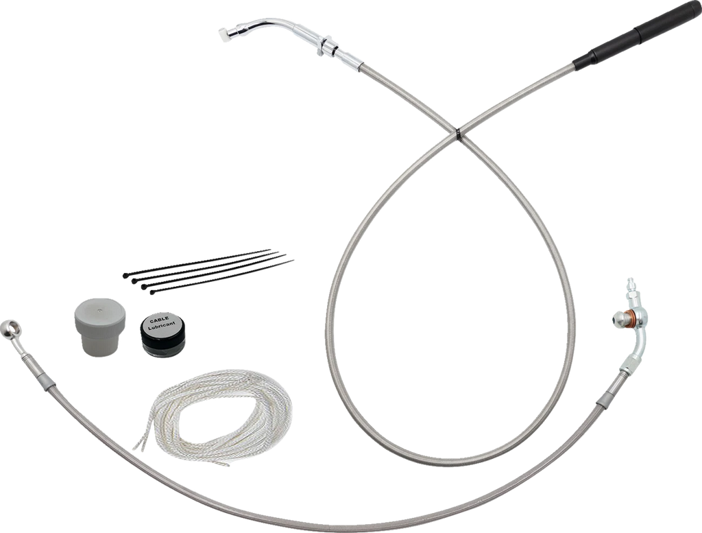 EZ Install Kit for Harley Davidson (14" Handlebars, Upper Clutch, Braided)