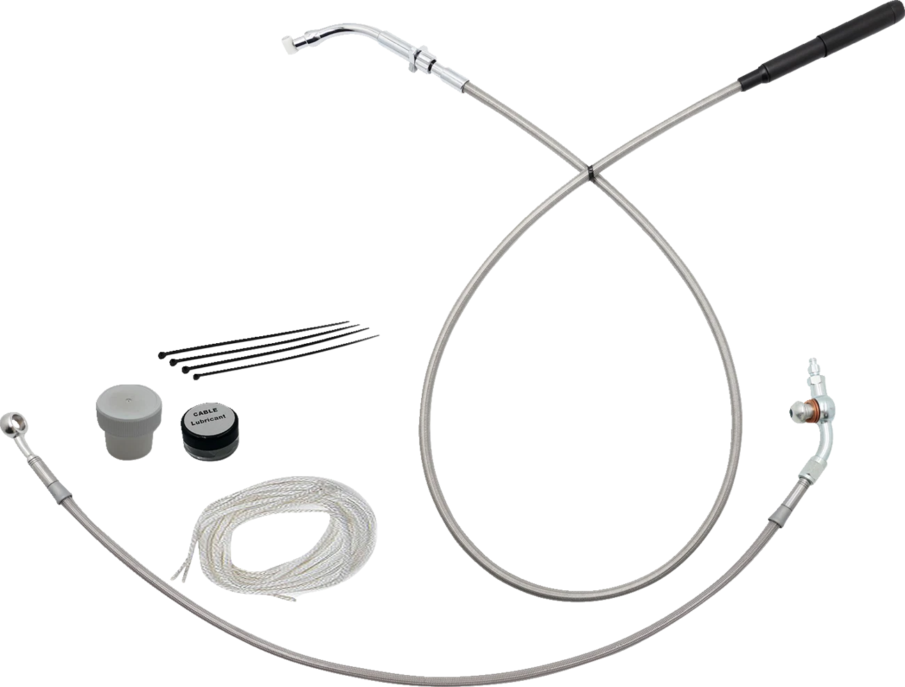 EZ Install Kit for Harley Davidson (14" Handlebars, Upper Clutch, Braided)