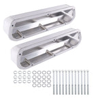 Billet Rail Valve Covers for Ford 260 289 302 351W V8 (Polished, Mounting Bolts)