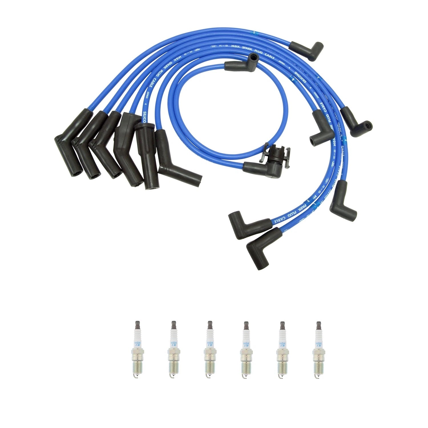 NGK Wire Set & 6 Laser Iridium Spark Plugs for Bronco II Ranger (1984–1992)