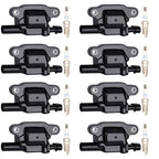 8X Ignition Coils + 8X Spark Plugs for Chevrolet GMC V8 (2000–2023) 12570616 12611424 UF413