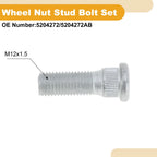 M12x1.5 Wheel Lug Stud Set of 5 for Chevrolet Chevette (1976–1987)