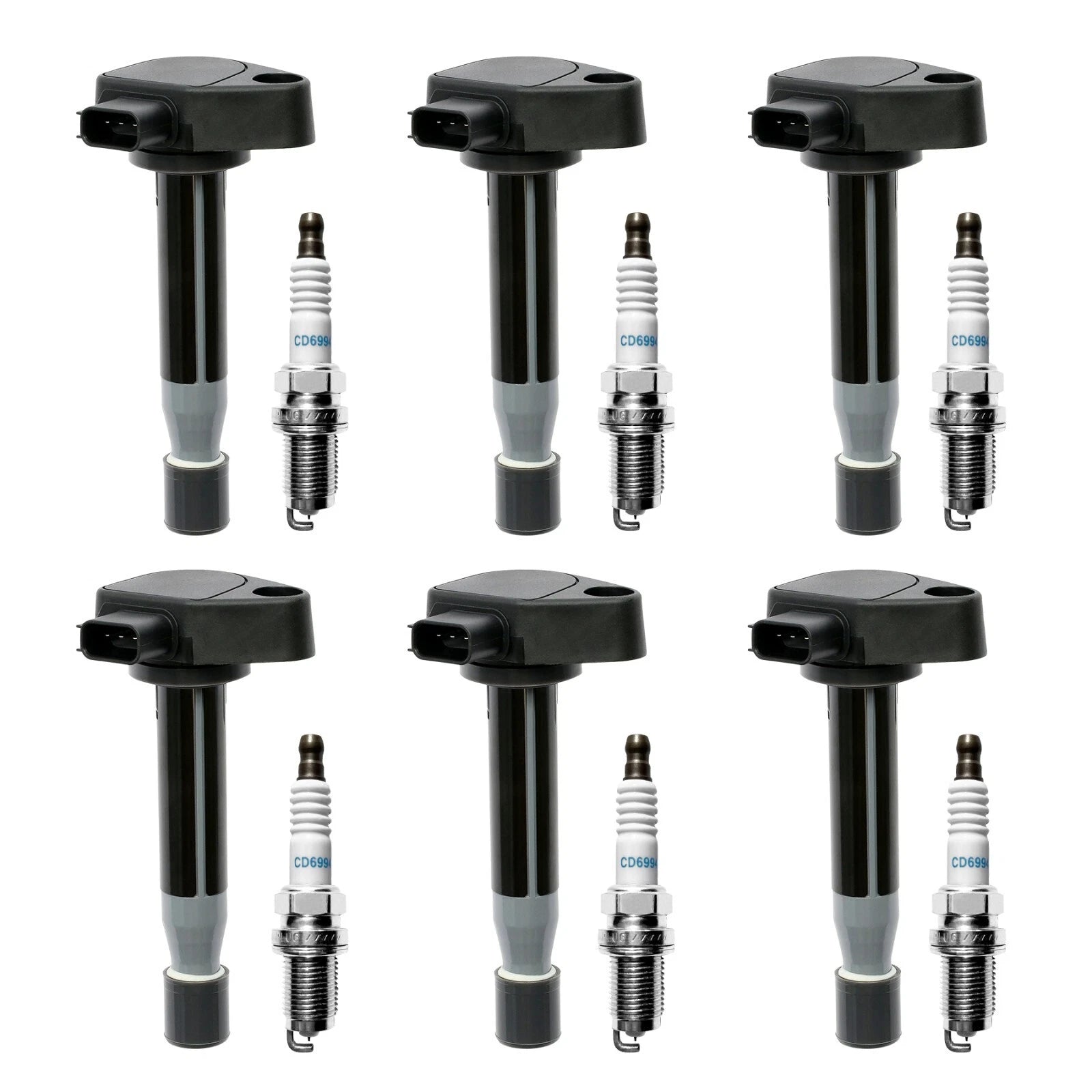 6X Ignition Coil & Iridium Spark Plug Pack for Honda Odyssey Acura (1999–2007)