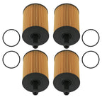 Set of 4 Engine Oil Filters for Audi A3 L4 2.0L Diesel (2013–2014) 071115562C 045115389C