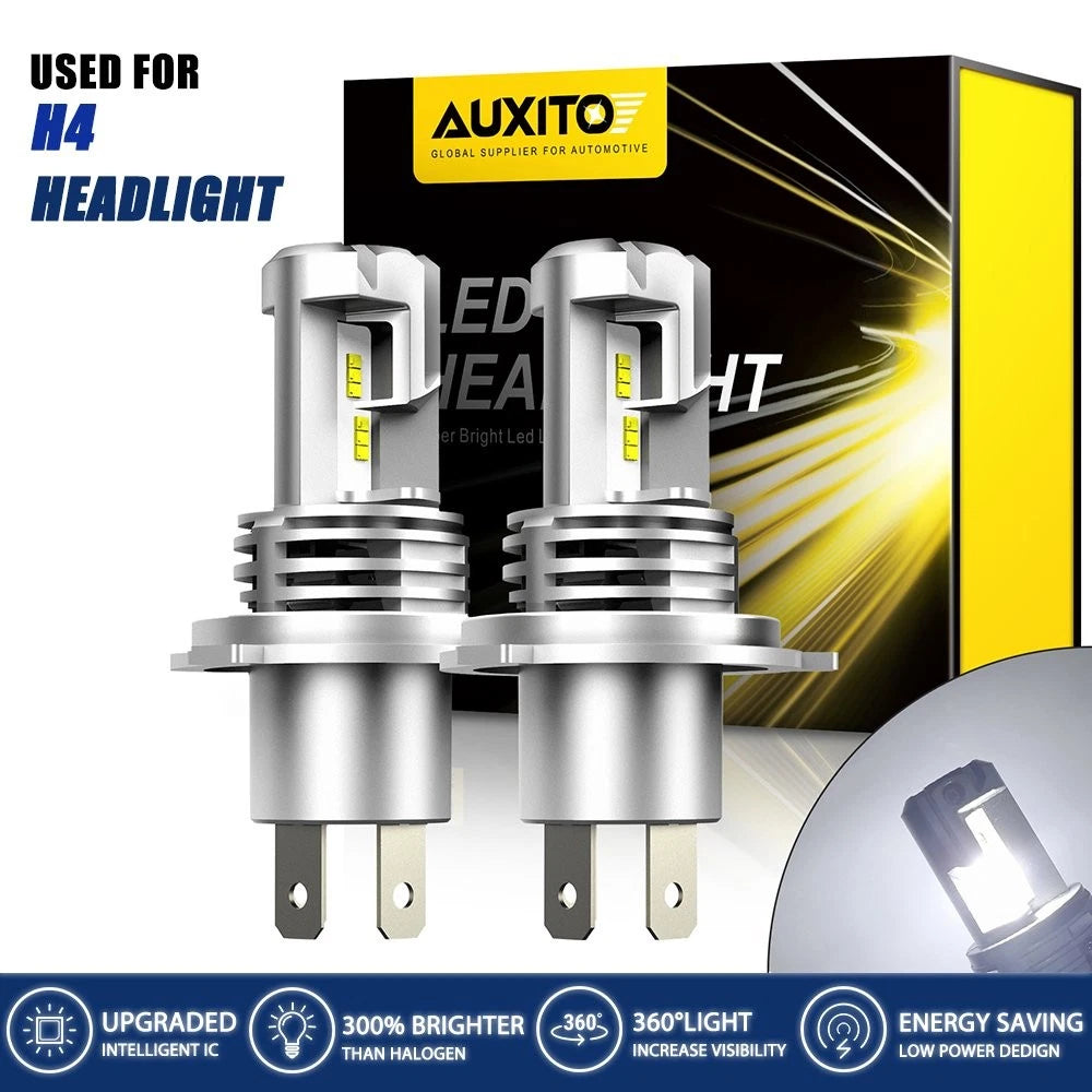 AUXITO H4 9003 HB2 LED Light Bulb Combo Kit for