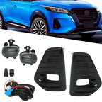 Front LED Fog Lights DRL Lamps for Nissan Kicks (2021–2023) Left+Right
