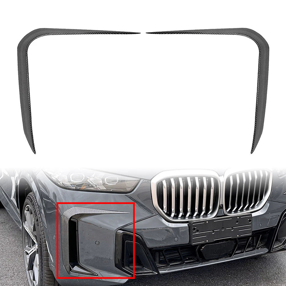 Carbon Look Front Bumper Side Air Vent Trim for BMW X5 G05 LCI M Sport (2023–2025)