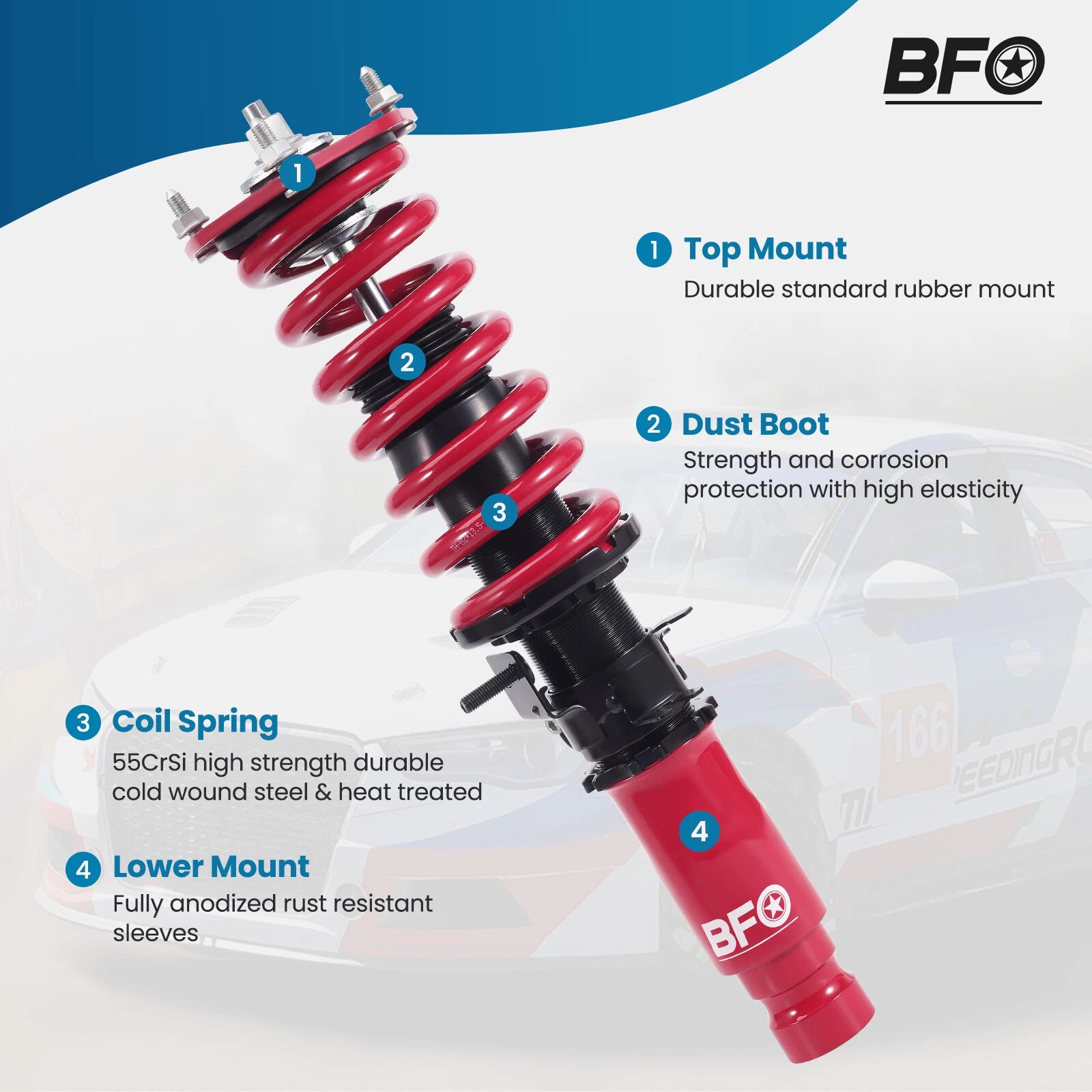 Coilover Suspension Kit for Infiniti M35x M45x G35x G37x (2006–2010)