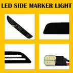 Rear LED Side Marker Lights for Ford Mustang (2010–2014) - Smoked White