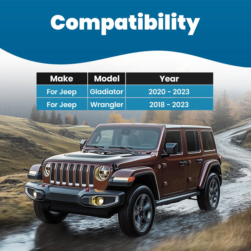 Complete Front Upper & Lower Control Arms for Jeep Gladiator Wrangler (2018–2023)