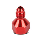 Set of 2 AN4 Female Flare to AN3 Male Hose Fitting Adapter (Red Aluminum)