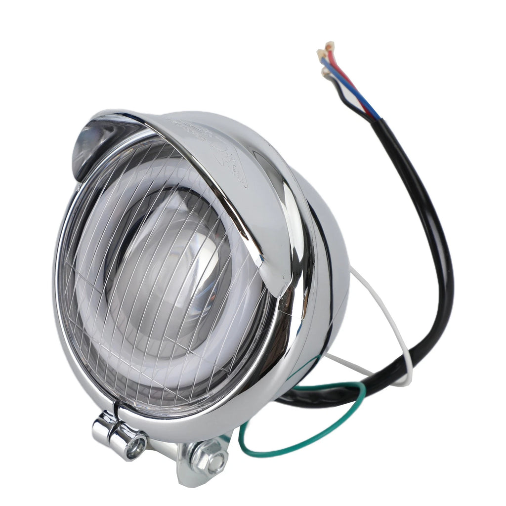 5" Chrome Bullet Headlight Spot Fog Lamp for Harley Chopper