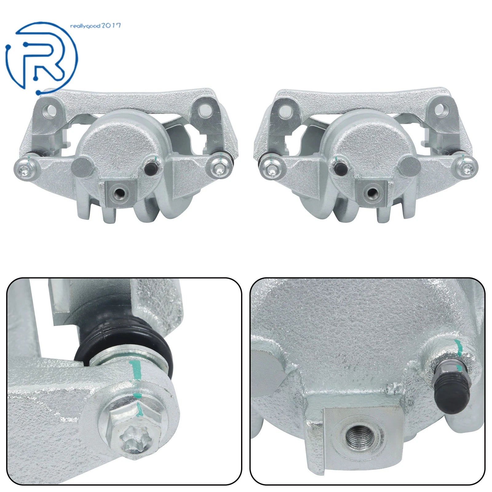 Set of 2 Front Brake Calipers for Jeep Liberty (2002-2007)