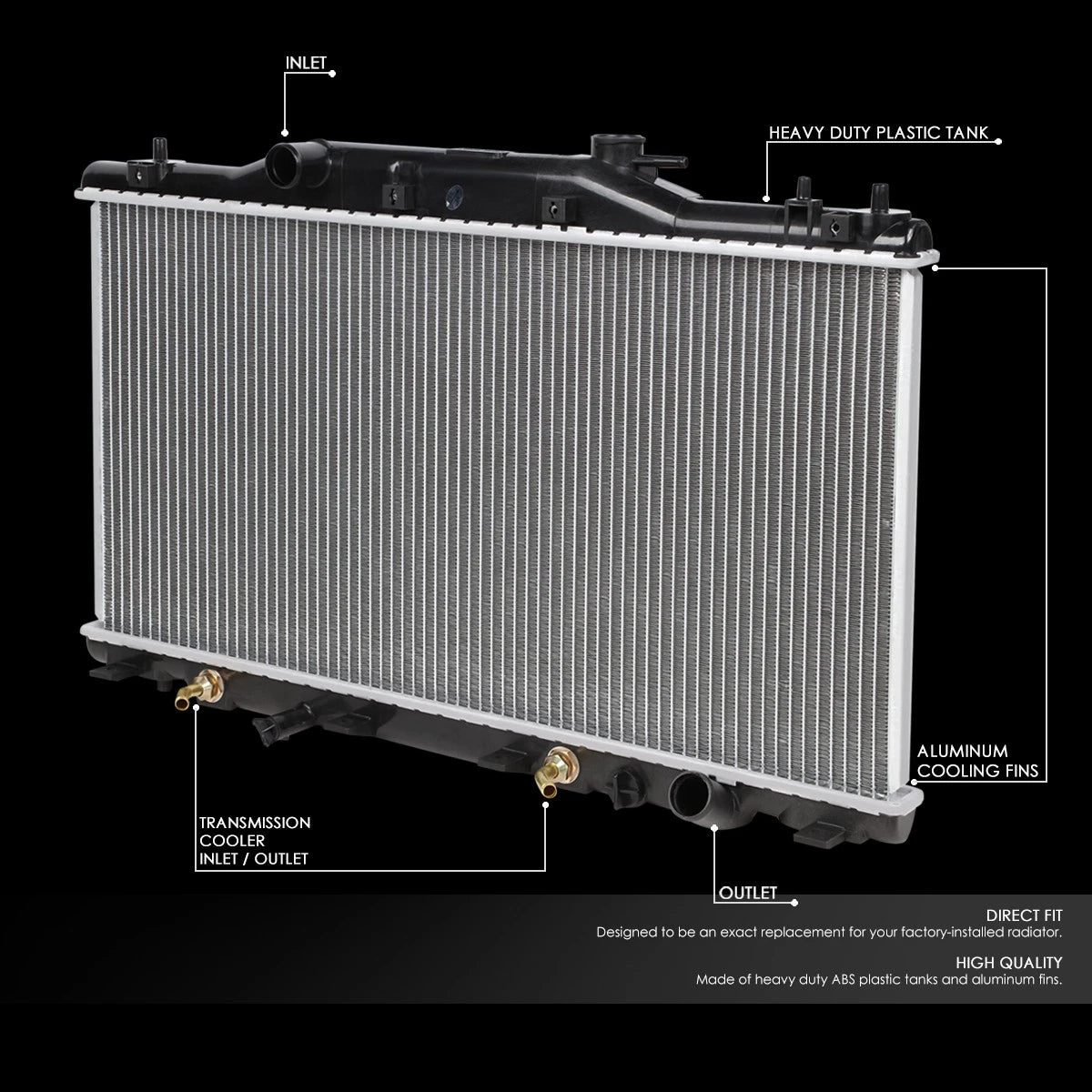 Full Aluminum Core Radiator for Acura RSX 2.0L (2002–2006) DPI-2412