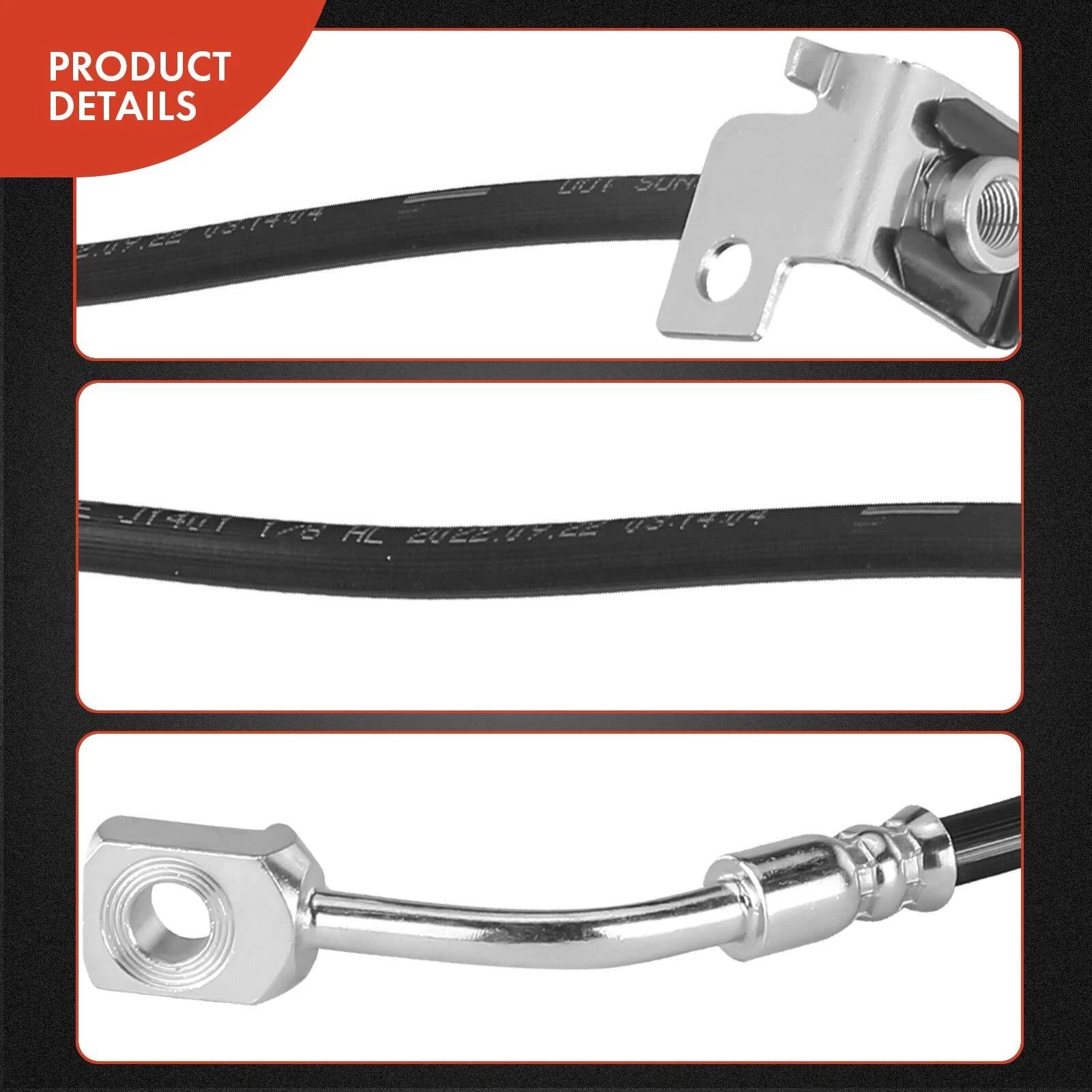 2X Front Brake Hydraulic Hose for Chevrolet Corvette (1997-2004)