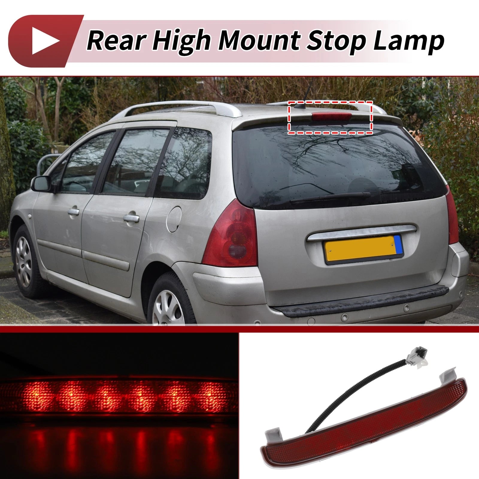 Red LED Third Brake Light for Honda Civic EX 2 Door Coupe (No. 34270SVAA01)