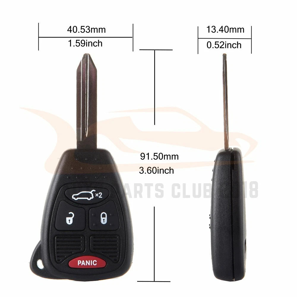 2X Key Entry Remote Fob for Dodge Magnum Charger (2005–2007) 4 Buttons
