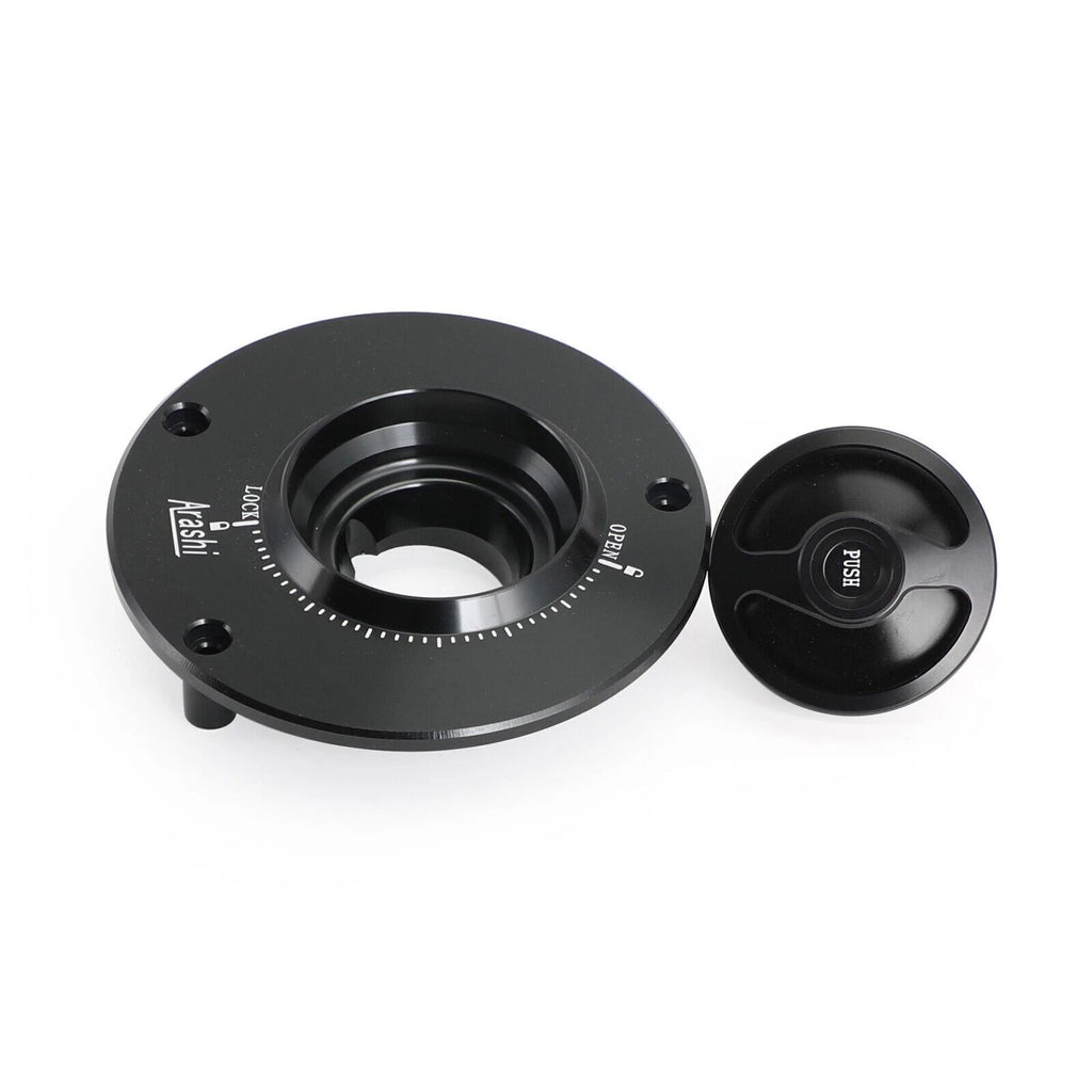 CNC Keyless Fuel Gas Tank Cap Black for Honda CBR600RR CBR1000RR (2004–2019)