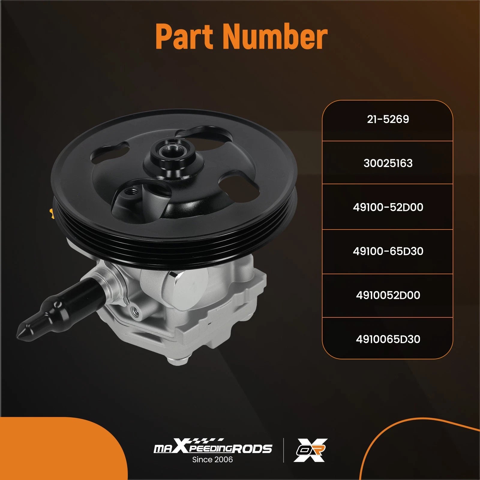 Power Steering Pump for Chevrolet Tracker, Suzuki Grand Vitara, XL-7 (1999–2008)