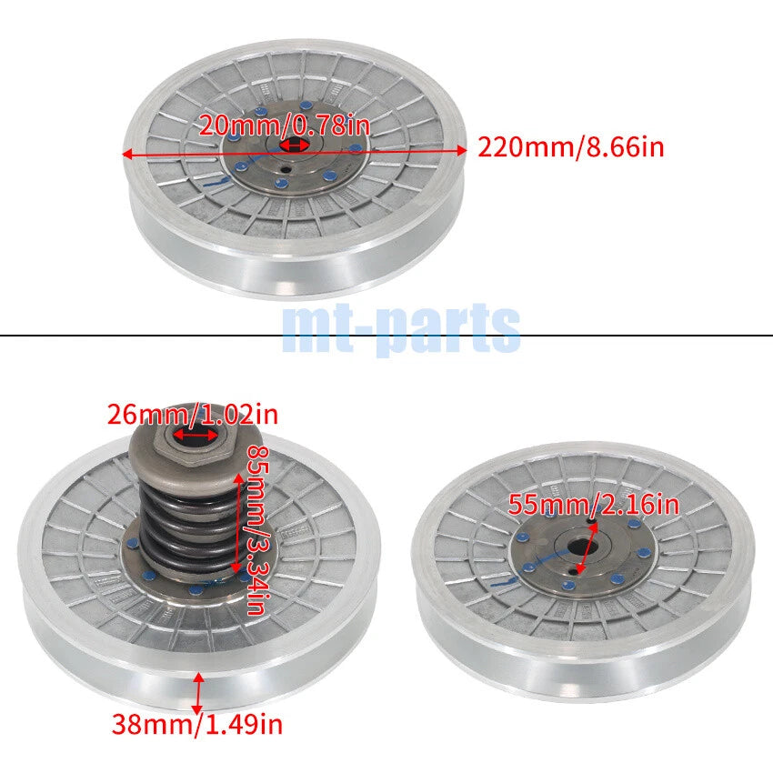 CVT Secondary Clutch Drive Assy for Massimo Alligator 500 550 700 (2015–2016)