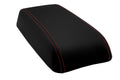 Leather Console Lid Armrest Cover for Ford Fusion (2006–2009) Red Stitch