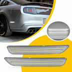 2X White Clear Lens Rear LED Bumper Side Marker Lights for Ford Mustang (2010–2014)