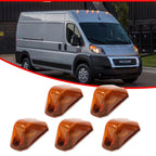 Set of 5 Amber Cab Roof Marker Running Lights for Ram ProMaster 1500 2500 3500 (2014–2023)