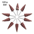 10pcs 80 Grit Cone Sanding Flap Wheels for Polishing and Grinding Tools