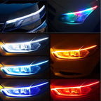 2X 60CM RGB Slim Sequential Flexible LED DRL Turn Signal Strip