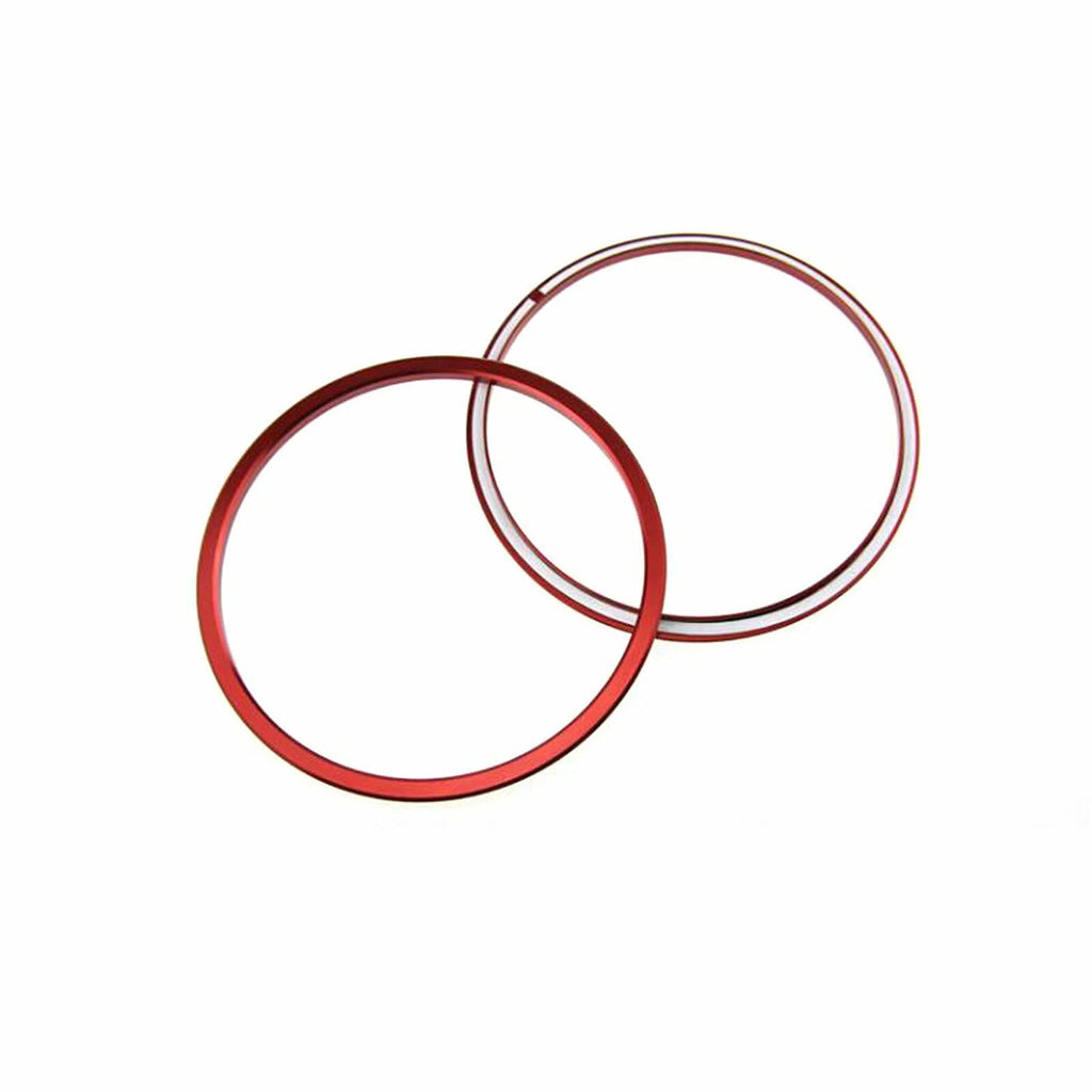 Red Aluminum AC Air Outlet Ring Decor Circle for Mercedes C-Class (2015-2021)