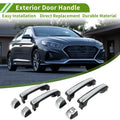 Exterior Door Handle Set for Toyota Lexus GX460 Black Silver Tone (2010-2023)