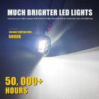 2X White LED Rear License Plate Lights for RAM Dakota (2011), Raider (2006–2009)