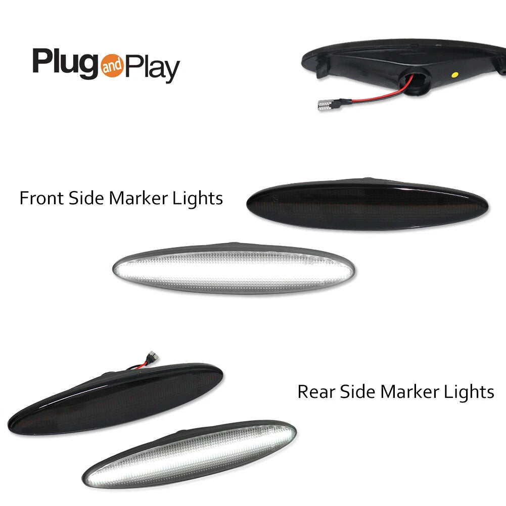 Set of 4 Smoked LED Side Marker Lights for Lexus SC430 (2002–2010)