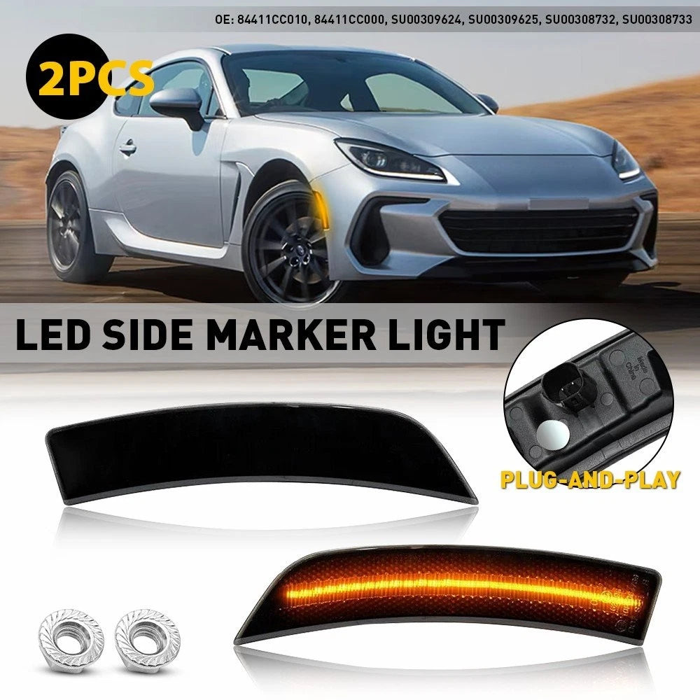LED Strip Front Side Marker Lights for Toyota GR86 Subaru BRZ (2022–2024)
