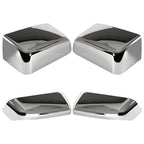 Set of 2 Chrome Tow Mirror Cap Covers for Chevy Silverado GMC Sierra (2014-2019)