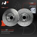 Drilled Brake Rotors & Ceramic Pads for Mercedes-Benz C300 C350 E250 SLK300 (2008–2015)