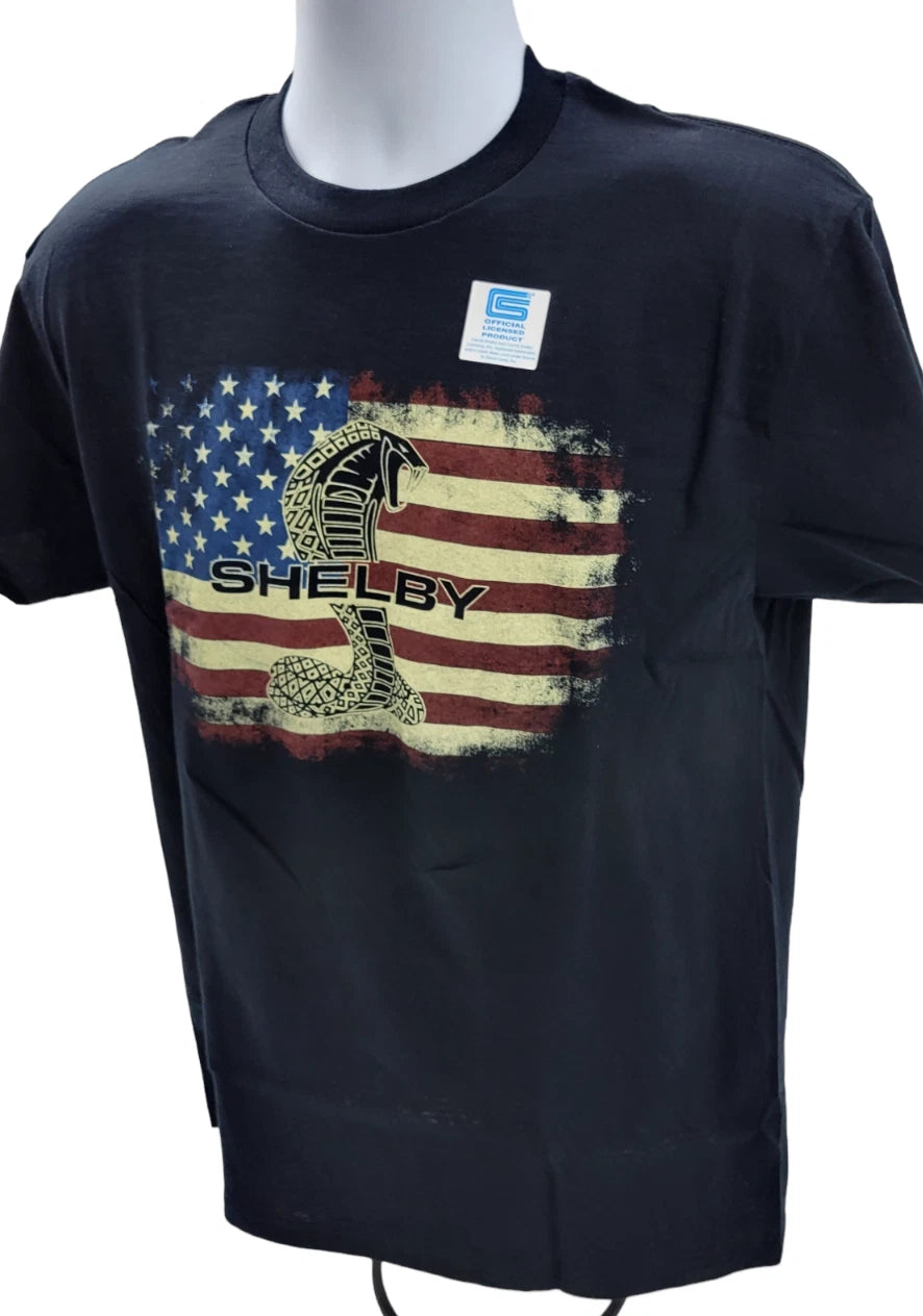Replacement Black T-Shirt with Shelby Cobra Emblem for Men and Women (Unisex)