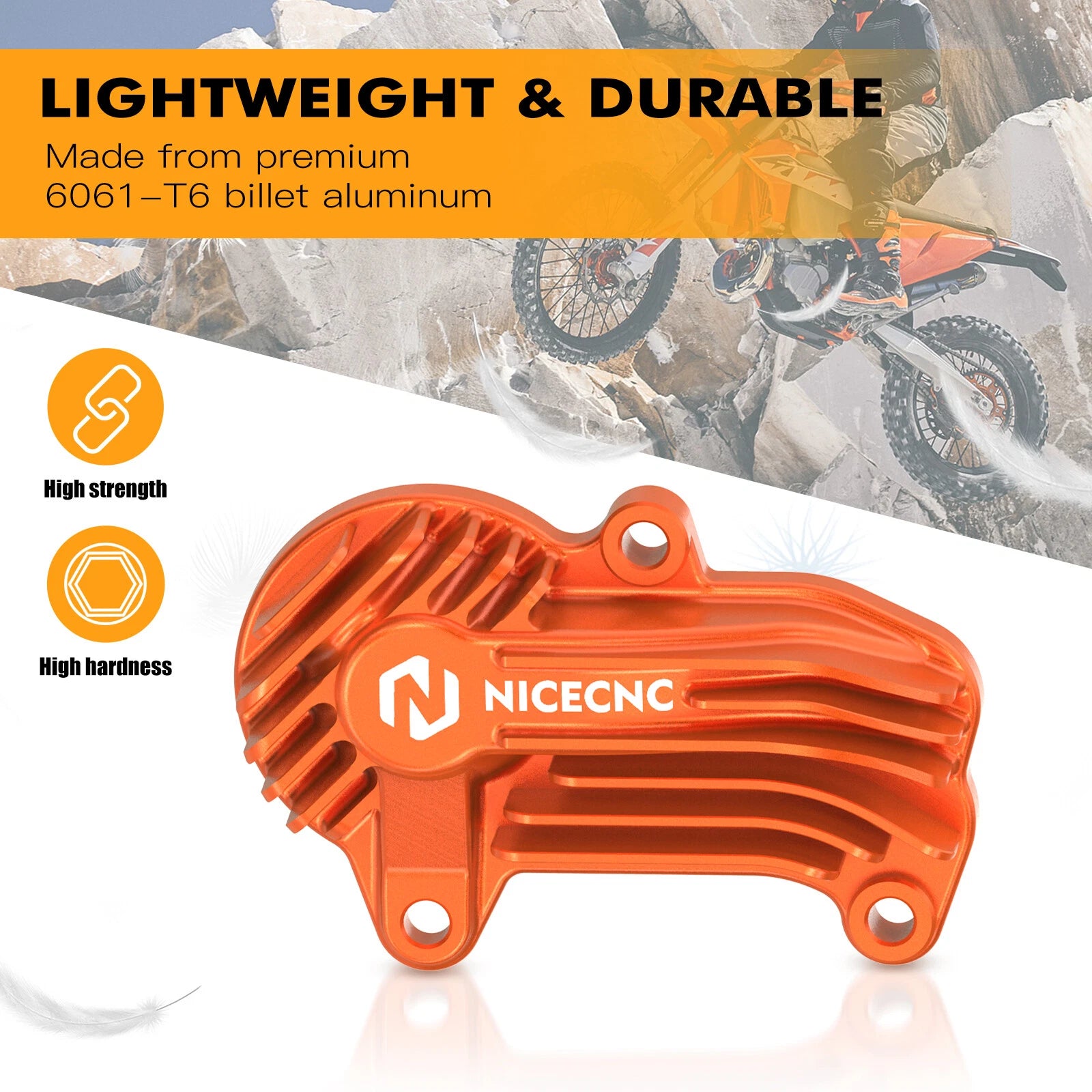 NICECNC Water Pump Cover Cap for KTM 300 XCW EXC (2020–2023) 250 SX XC (2019–2022)