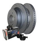 Rear Brake Kit 348mm Drilled Rotors & Bosch Pads for Ford F-150