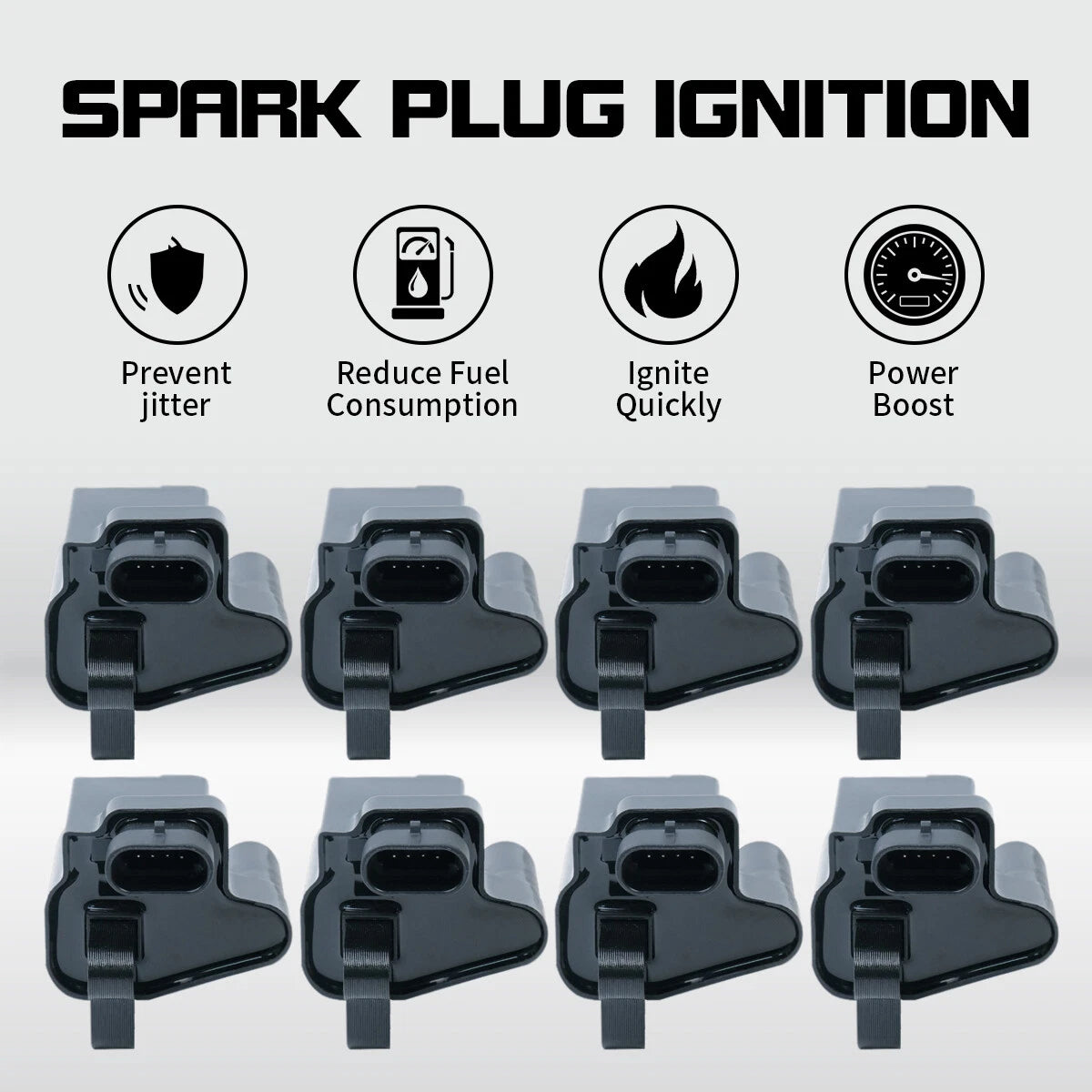 Set of 8 Ignition Coils for Chevy GMC 4.8L 5.3L 6.0L (OEM UF271 D581 12558693)