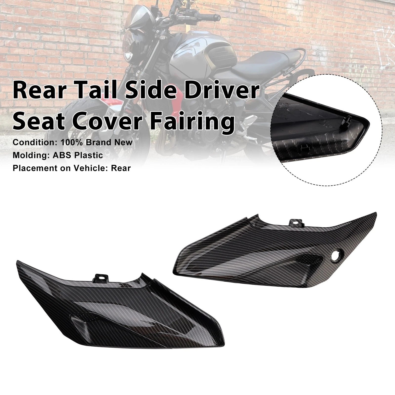 Side Seat Panel Fairing Cowl for Trident 660 (2022–2026) Carbon