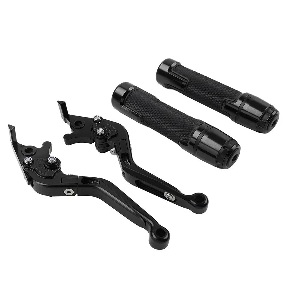 Black Extendable Brake Clutch Lever Grip Set for BMW S1000R S1000RR (2010-2023)