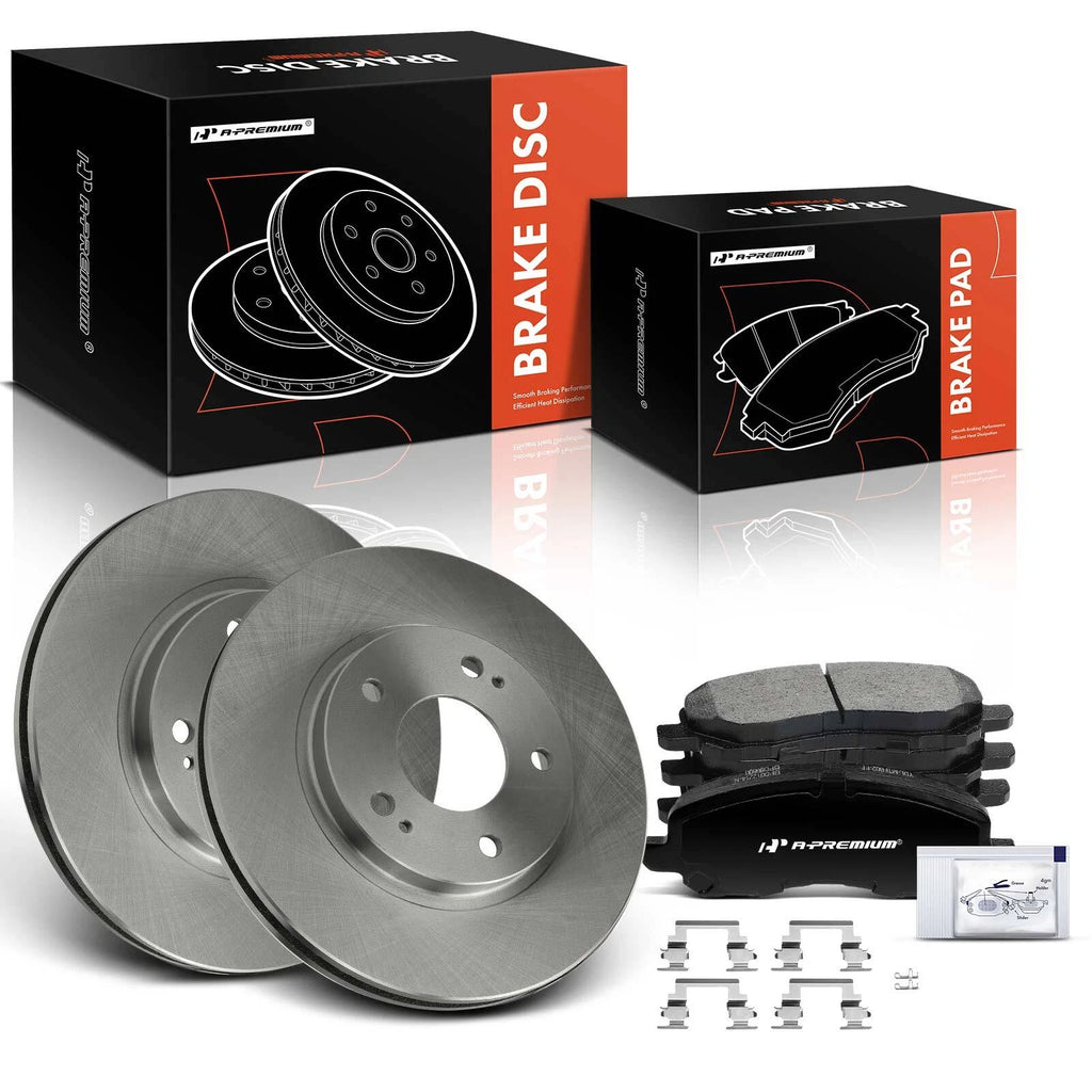Front Disc Brake Rotors & Ceramic Pads for Mitsubishi Outlander (2003–2004)